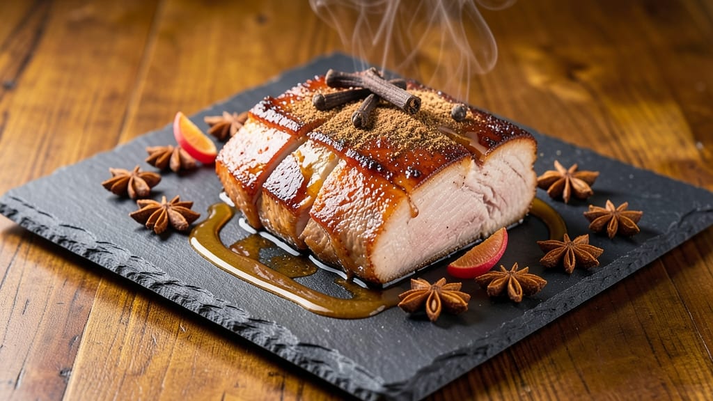 Asian Pork Loin Roast Recipe: Five-Spice Glazed Crunch Over Tender Meat