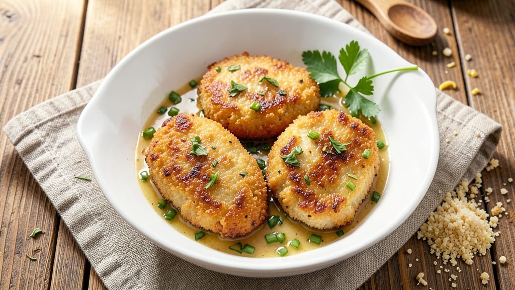 Minced Pork Cutlet Recipe: Crispy Celery Crowns Over Herb Gravy Magic