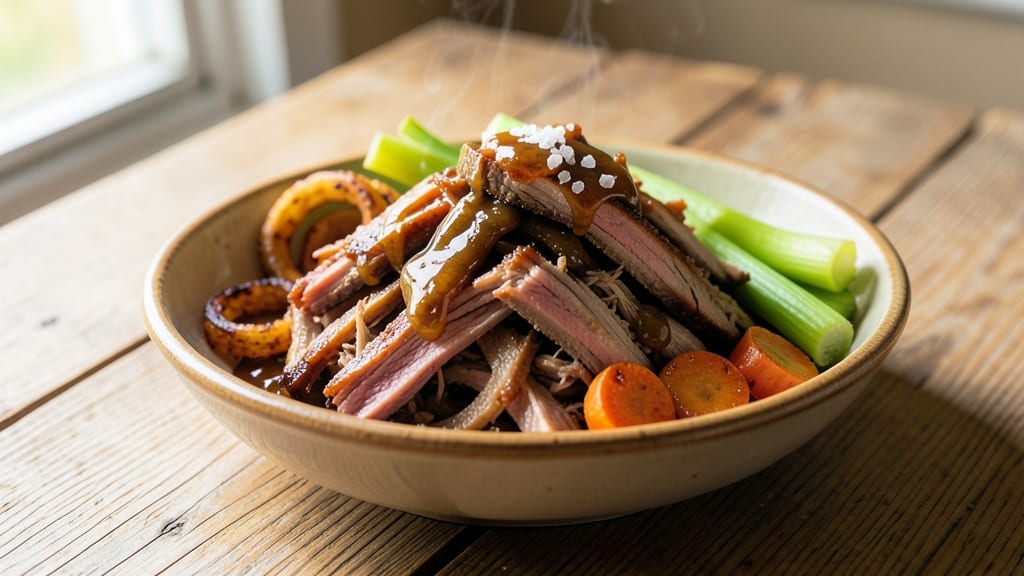 American Pulled Pork Recipe: Smoky Chipotle Crunch With Celery Crown Topping