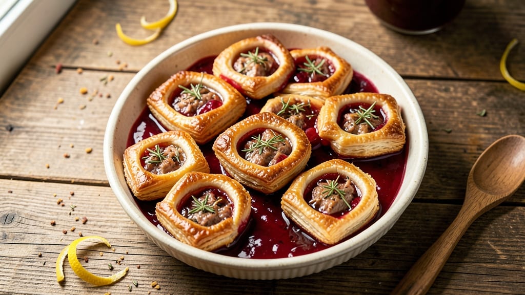 Mini Pork Pies Recipe With Jelly: Flaky Pastry Cradles Sweet-Tart Filling