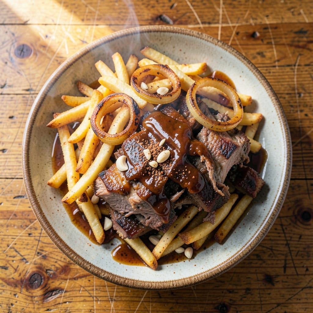 BBQ Pulled Pork Fries Recipe: Crispy Fries Loaded With Smoky Pork Bites