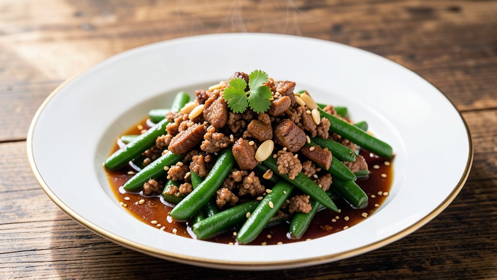 Minced Pork and Green Beans Chinese Recipe: Stir-Fry With Savory Soy and Garlic Crunch