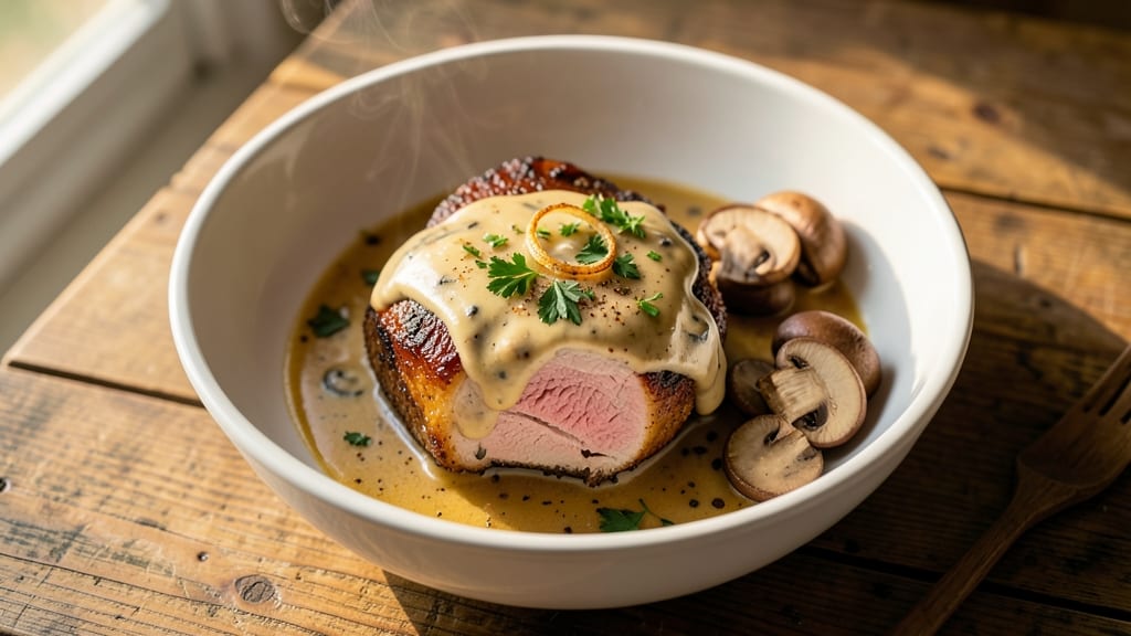 Slow Cooker Pork Chop Recipe with Cream of Mushroom Soup: Velvety Mushroom Sauce That Tenderizes Meat