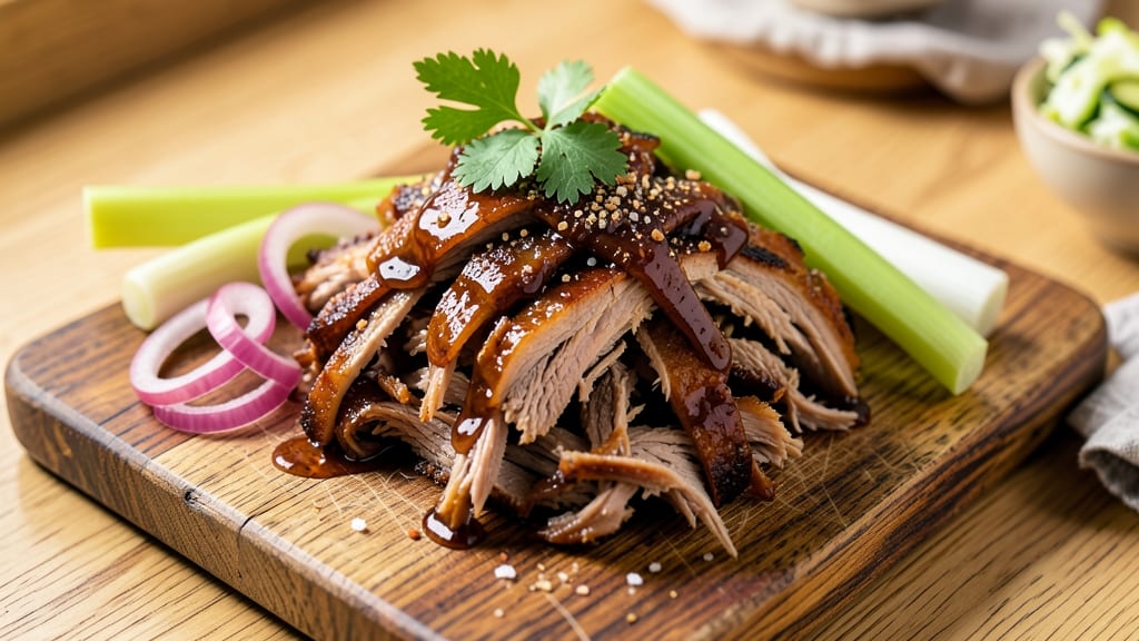 Amazing Pulled Pork Recipe: Smoky-Sweet Shreds With Celery Crown Crunch Topping