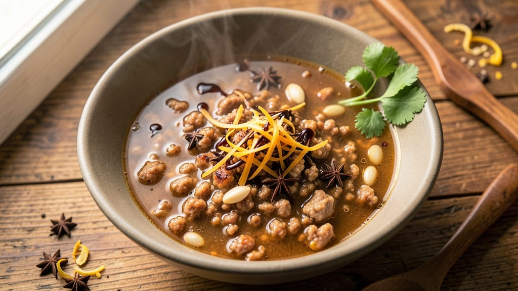 Minced Pork Soup Recipe: Fragrant Ginger and Star Anise Simmer