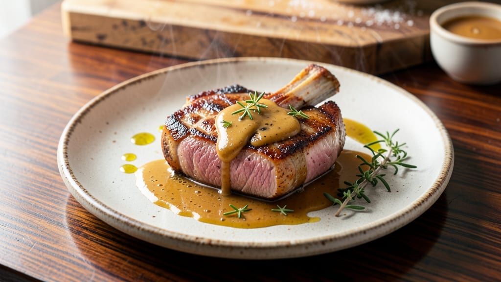 Michelin Star Pork Chop Recipe: Pan-Sear Crispness Meets Juicy Pink Hearts