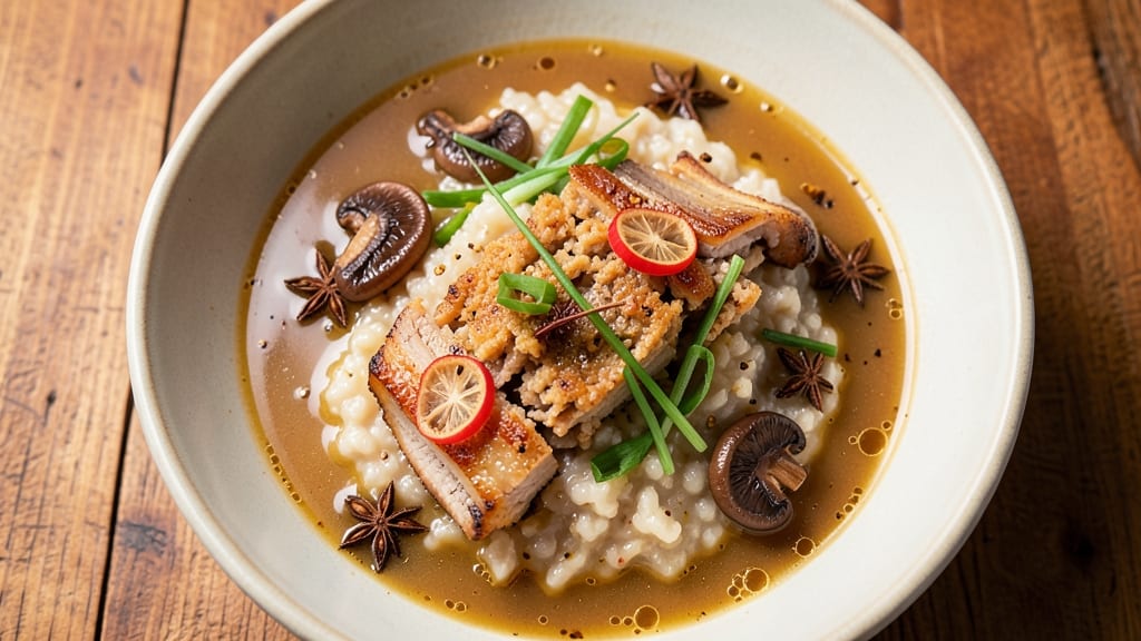 Minced Pork Porridge Recipe: Silky Soup With Fragrant Ginger and Star Anise