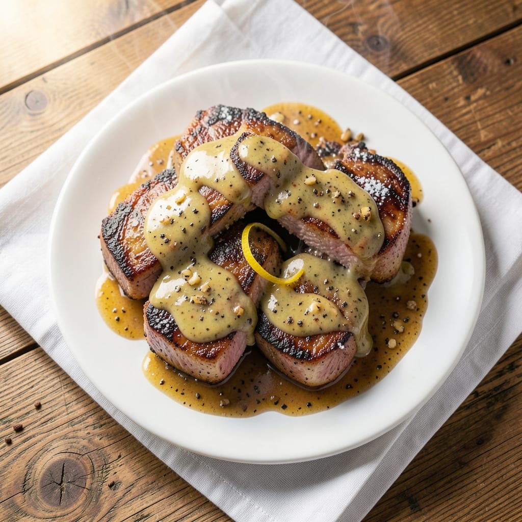 BJ's Brewhouse Pork Chops Recipe: Garlic Butter Crust with Juicy Pink Centers