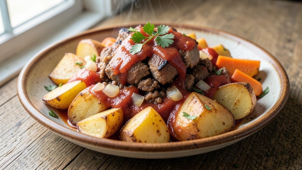Mince Pork Potato Recipe: One-Pan Crispy-Topped Comfort