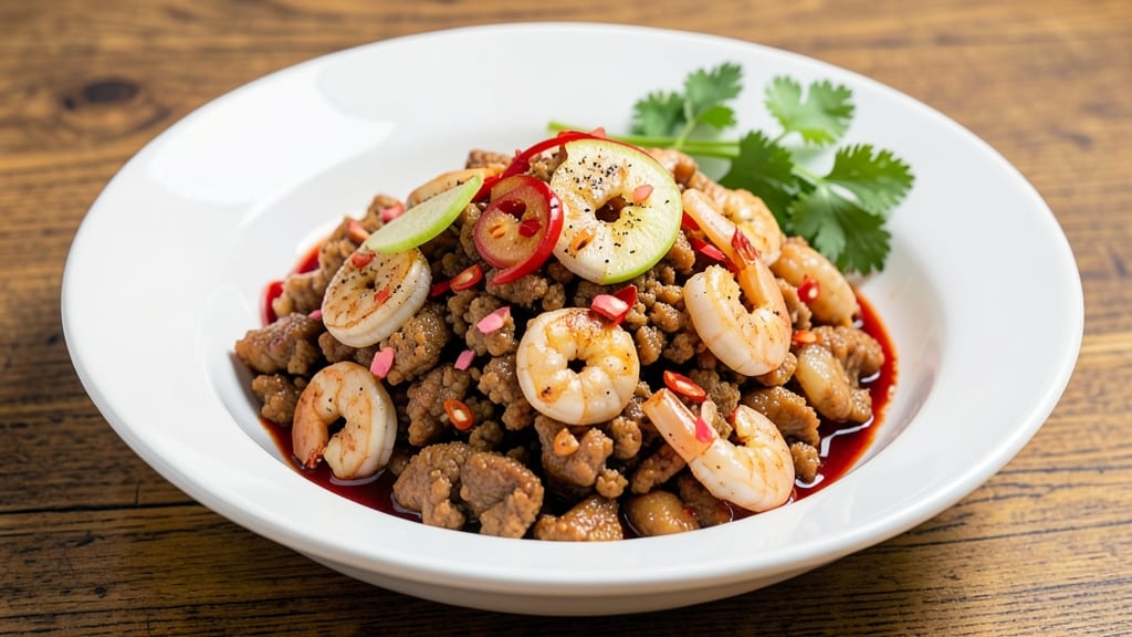 Minced Pork and Prawn Recipe: One-Pan Stir-Fry With Sweet Chili Heat