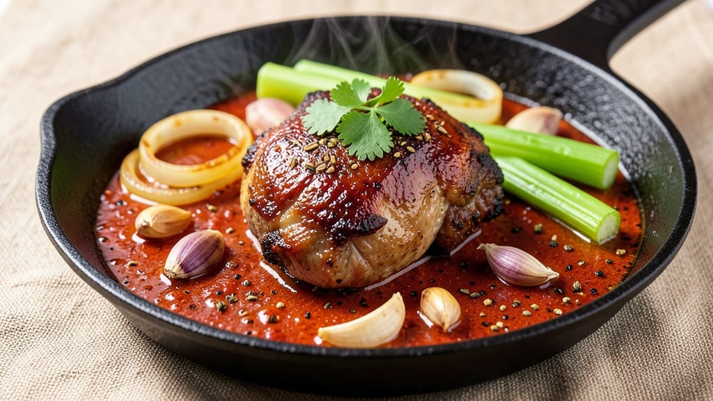 Mexican Pork Shank Recipe: Smoky Chipotle Braise With Crispy Celery Crowns