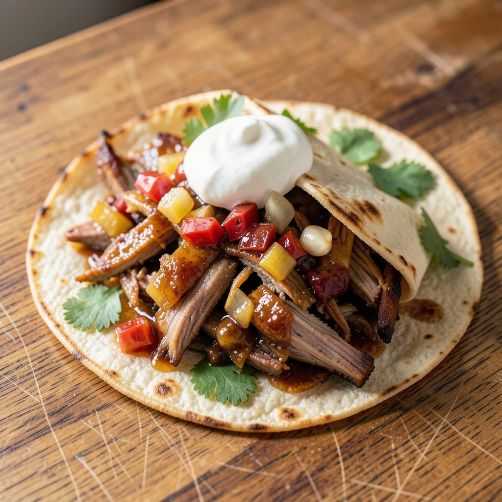 BBQ Pork Burrito Recipe: Smoky-Spiced Filling and Crispy Tortilla Magic