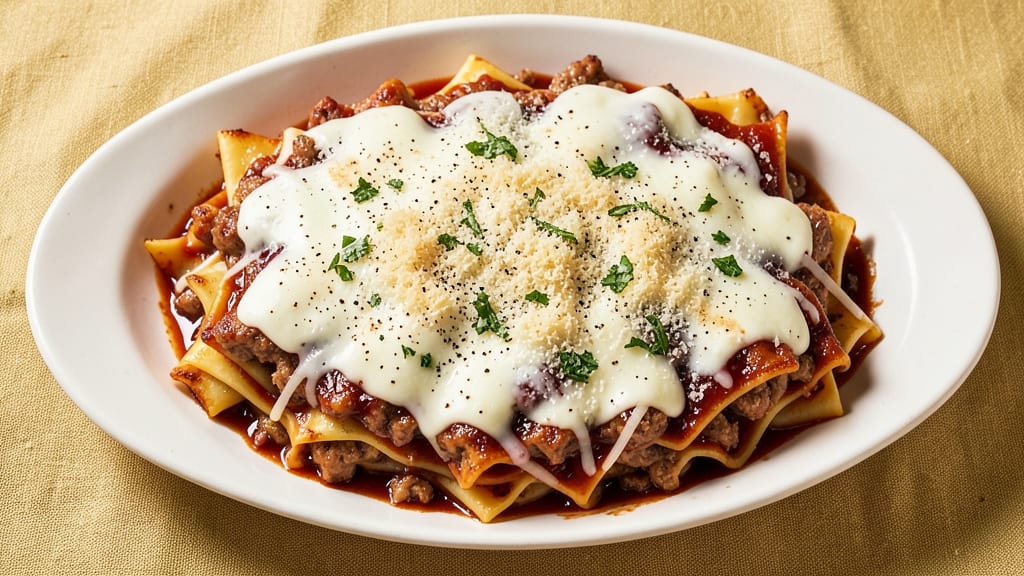 Minced Pork Lasagna Recipe: Layers of Rich Meat Sauce and Melty Cheese